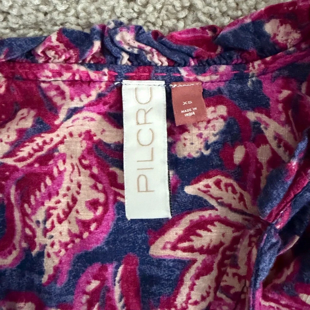 Anthro Pilcro Lucille Peasant Blouse XS Boho Flowy Top